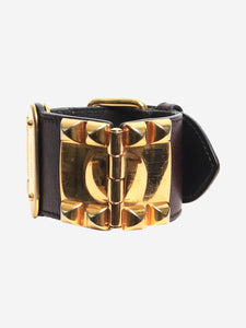 Miu Miu Brown studded cuff bracelet