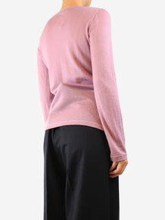 Purple long sleeve cashmere top - size UK 14 Knitwear Loro Piana 