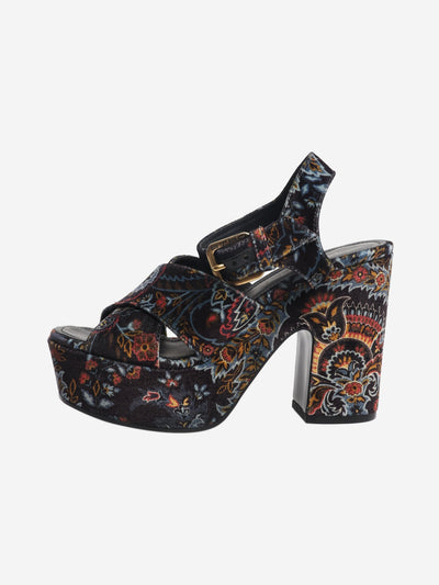 Multicolour paisley platform sandals - size EU 38 Heels Etro 