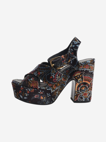 Multicolour paisley platform sandals - size EU 38 product image