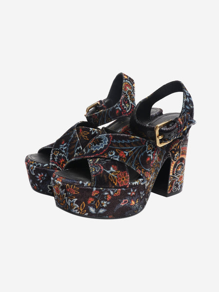 Multicolour paisley platform sandals - size EU 38 alternate image