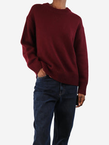 Lisa Yang Burgundy cashmere cardigan - size XS