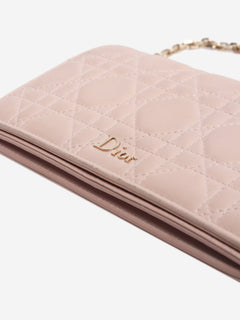 Light pink 2016 Voyageur chain wallet Cross Body Bags Dior 