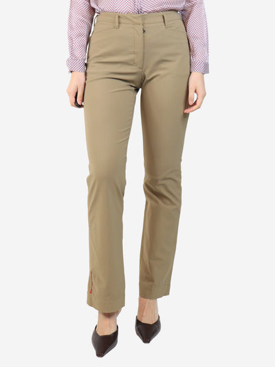 Brown mid rise trousers - size UK 10 Trousers Prada 