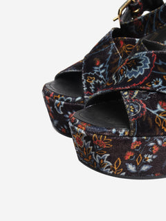 Multicolour paisley platform sandals - size EU 38 Heels Etro 