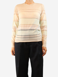 Pastel striped wool top - size L Tops Jason Wu 