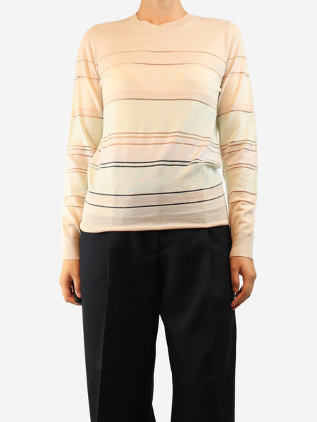 Pastel striped wool top - size L product image