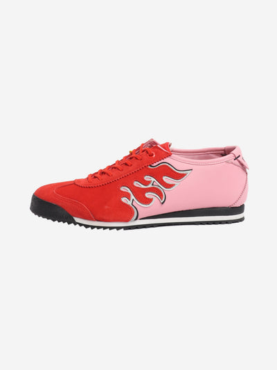 Red and pink suede flame trainers - size EU 38 Trainers Onitsuka Tigers 