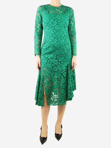 CH Carolina Herrera Green lace midi dress - size S