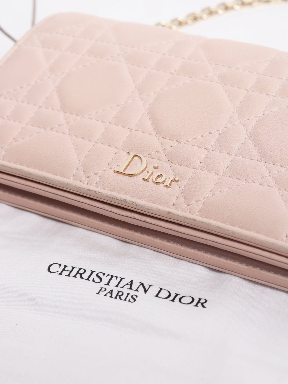 Light pink 2016 Voyageur chain wallet Cross Body Bags Dior 