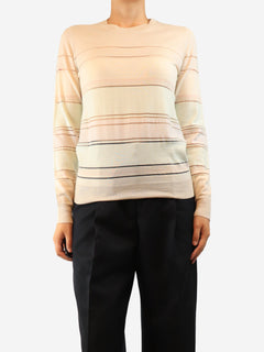 Pastel striped wool top - size L Tops Jason Wu 