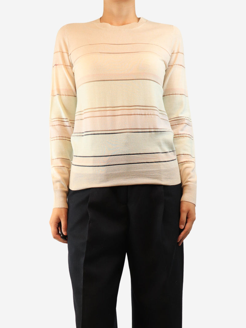 Pastel striped wool top - size L Tops Jason Wu 