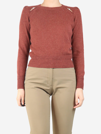 Brown wool-blend cut-out jumper - size UK 10 Knitwear Isabel Marant Etoile 