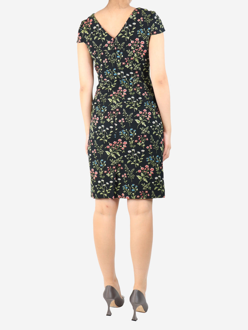 Black Marion floral jacquard midi dress - size UK 10 Dresses Erdem 