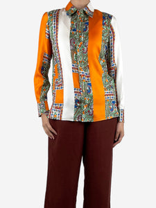 Tory Burch Multicolour printed silk shirt - size UK 8