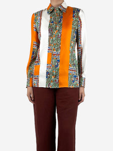 Tory Burch Multicolour printed silk shirt - size UK 8