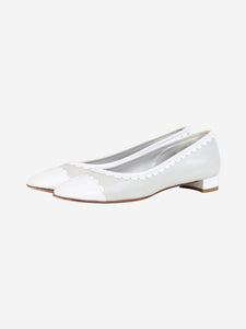 Chanel Grey leather ballet flats - size EU 37 (UK 4)