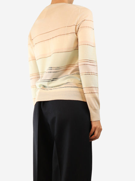 Pastel striped wool top - size L alternate image