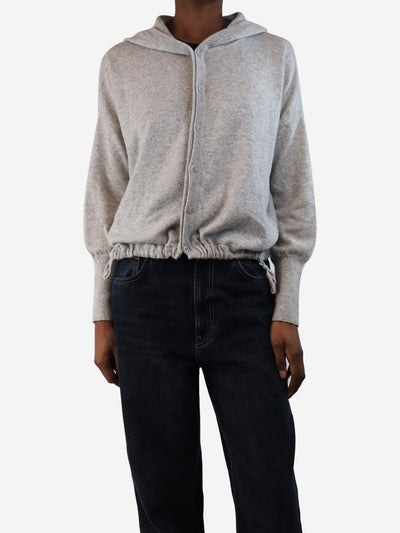Ash grey hooded cashmere cardigan - size XS Knitwear ME+EM 