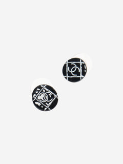 Black Coco Mark A19P stud earrings Earrings Chanel 
