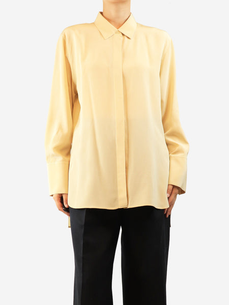 Cream silk shirt - size UK 12 product image