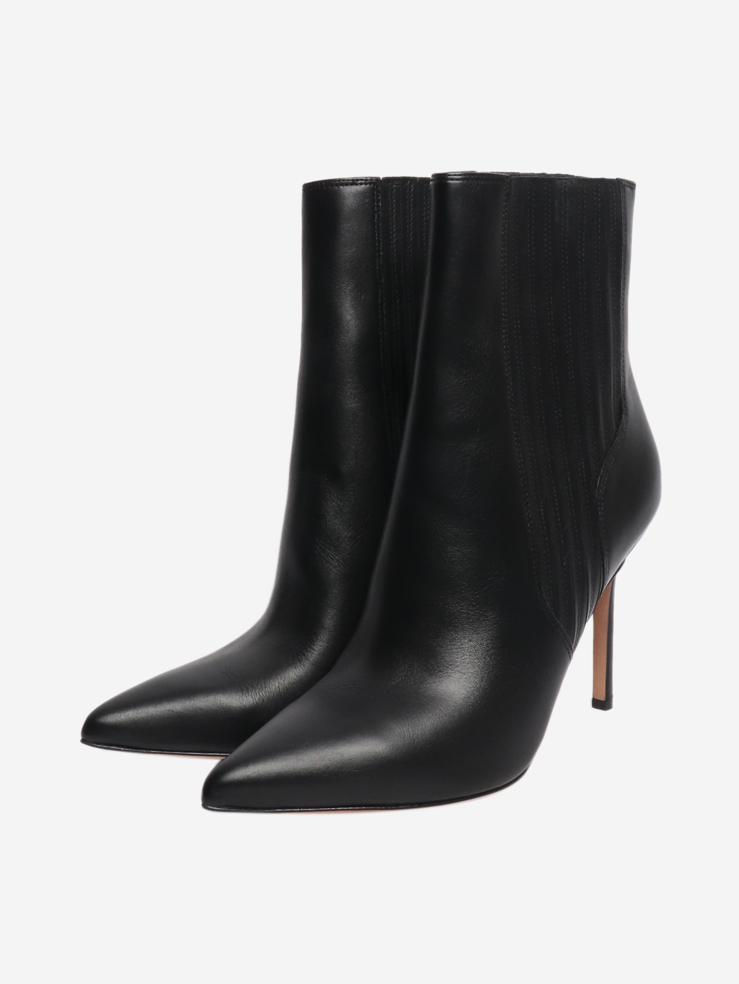 Black leather Lisa ankle boots - EU 39 Boots Veronica Beard 