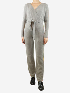 Madeleine Thompson Grey rainbow knit jumpsuit - size S