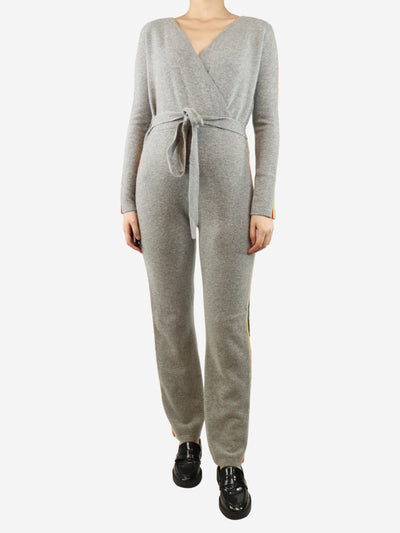 Grey rainbow knit jumpsuit - size S Jumpsuits Madeleine Thompson 