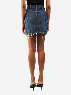 Blue cargo denim mini skirt - size UK 6 Denim Celine 