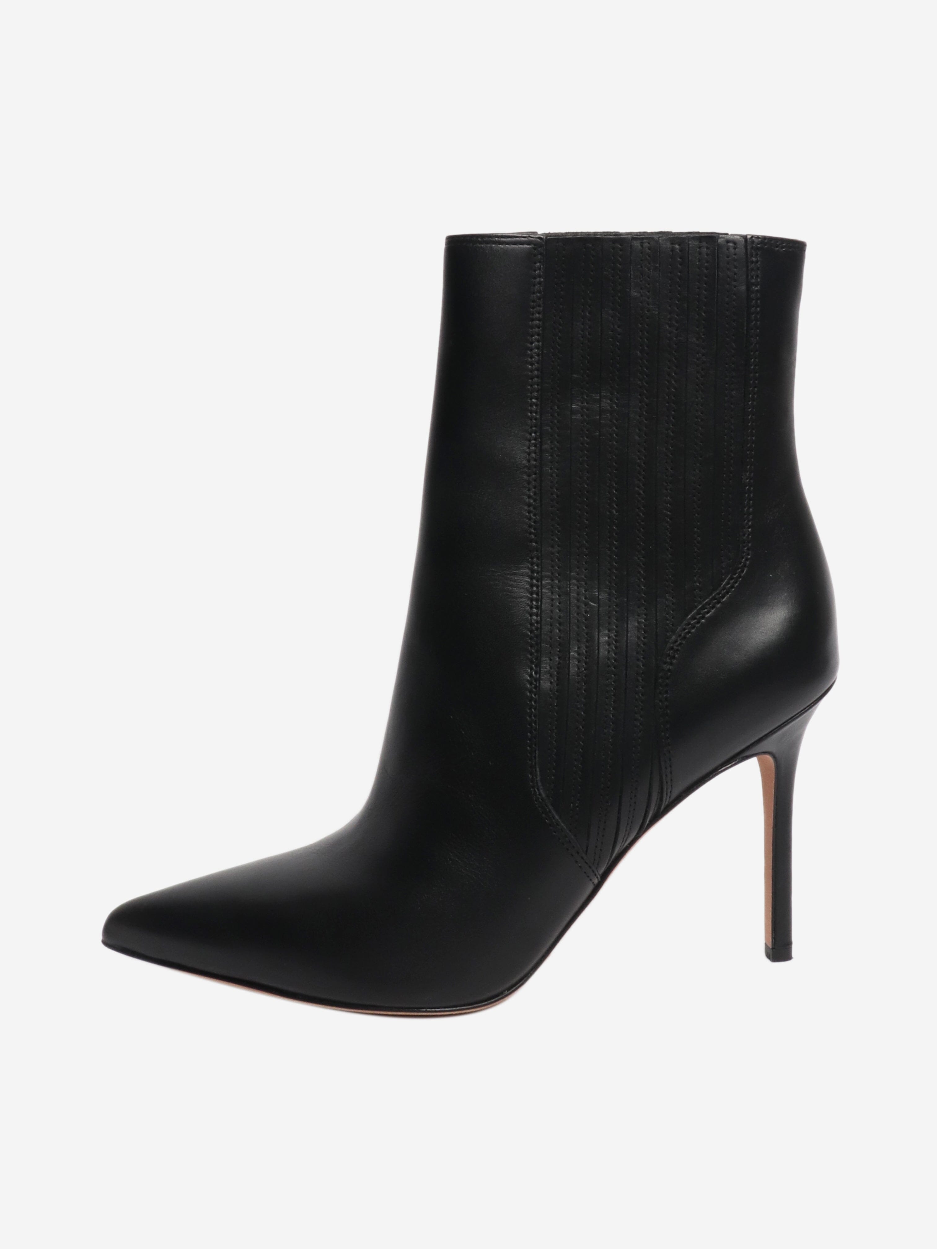 Black leather Lisa ankle boots - EU 39 Boots Veronica Beard 