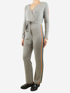 Madeleine Thompson Grey rainbow knit jumpsuit - size S