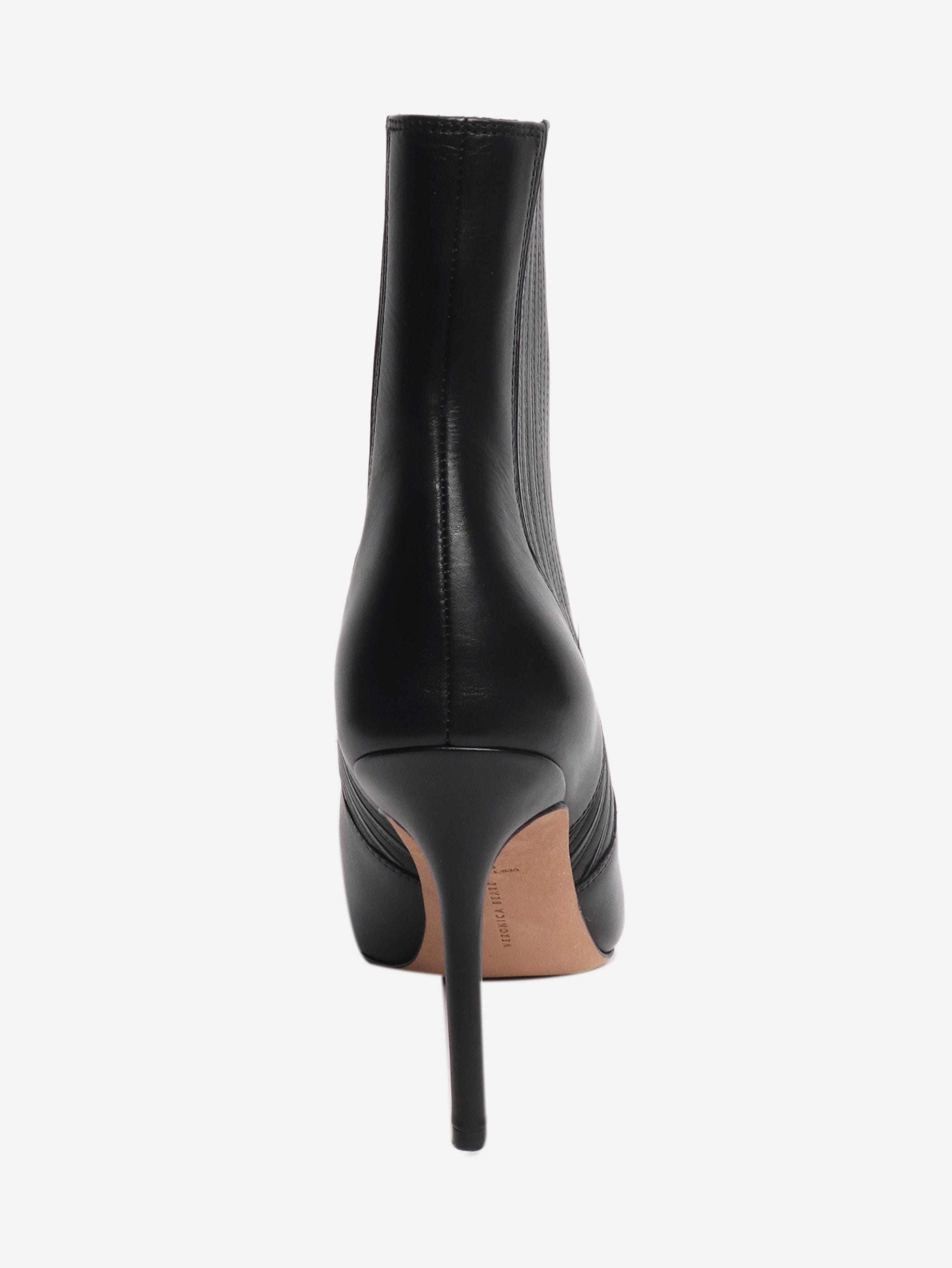 Black leather Lisa ankle boots - EU 39 Boots Veronica Beard 