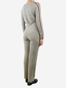 Madeleine Thompson Grey rainbow knit jumpsuit - size S