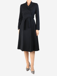 Max Mara Black blazer-style wrap dress - size UK 10