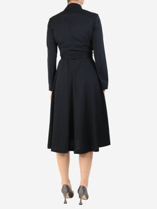 Max Mara Black blazer-style wrap dress - size UK 10