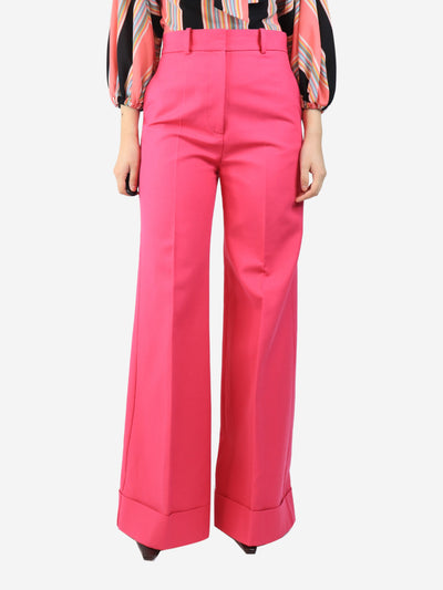 Hot pink wide-leg trousers - size UK 12 Trousers Khaite 