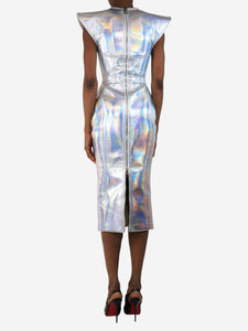 Dolce & Gabbana Silver metallic bustier dress - size UK 4