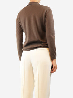Brown vintage cashmere shirt - size M Knitwear Eric Bompard 