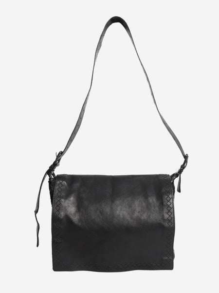 Black leather Messenger bag alternate image