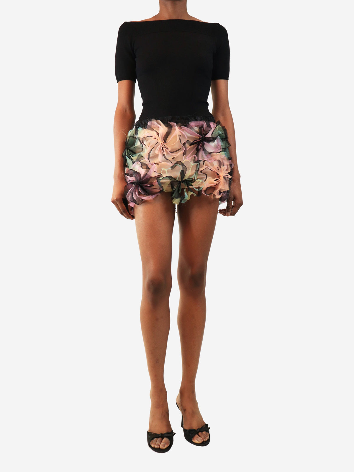 Multi textured mini skort - size S Shorts Susan Fang 