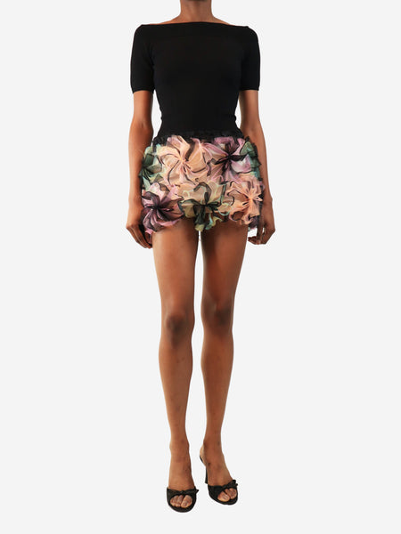 Multi textured mini skort - size S alternate image