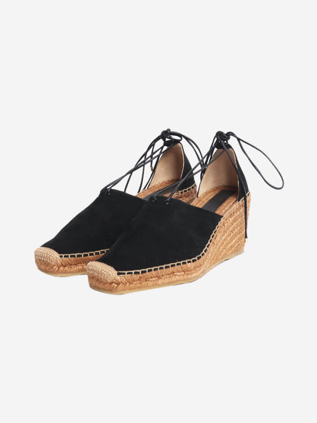Black suede espadrille sandals - size EU 39 (UK 6) alternate image