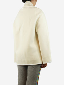 Forte Forte Cream wool-blend coat and scarf - size UK 8