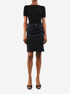 Black mini denim skirt - size UK 8 Skirts Joseph 