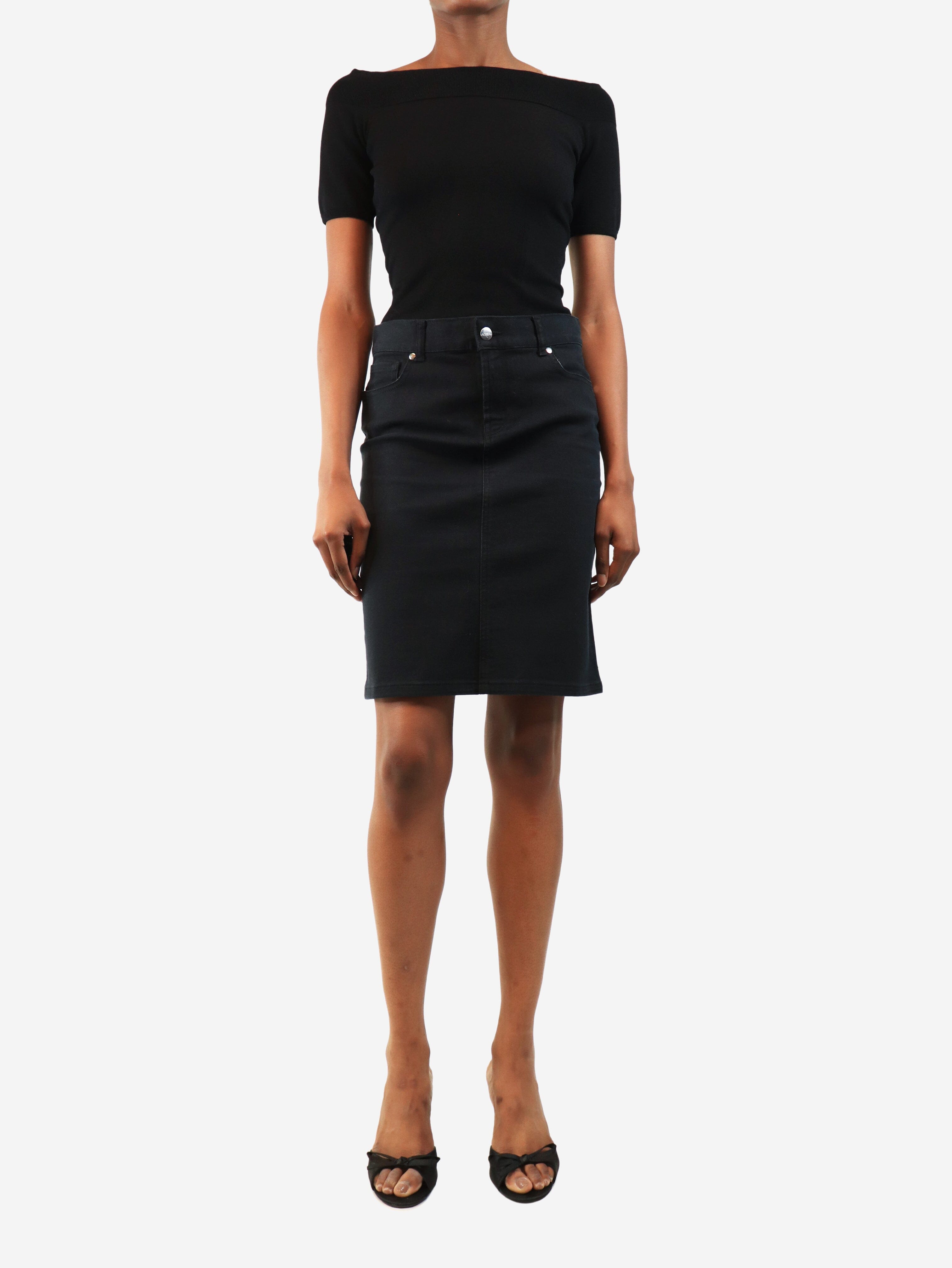 Black mini denim skirt - size UK 8 Skirts Joseph 