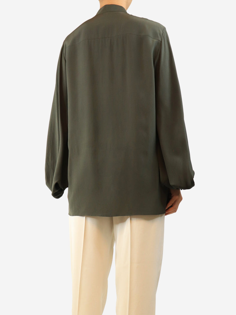 Khaki silk shirt - size S Shirt The Row 