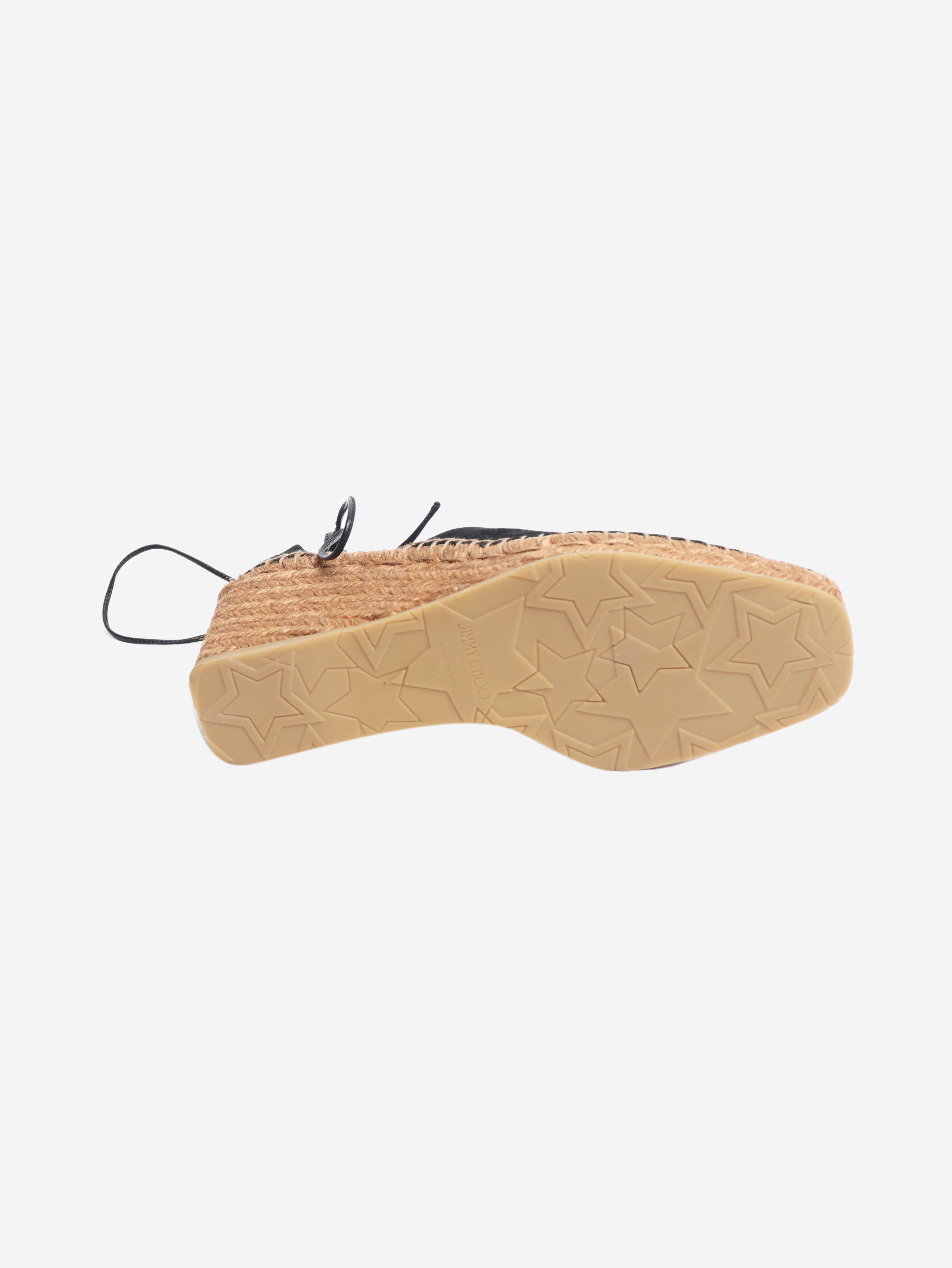 Black suede espadrille sandals - size EU 39 (UK 6)