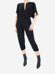 Norma Kamali Black short-sleeved elastic jumpsuit - size XS