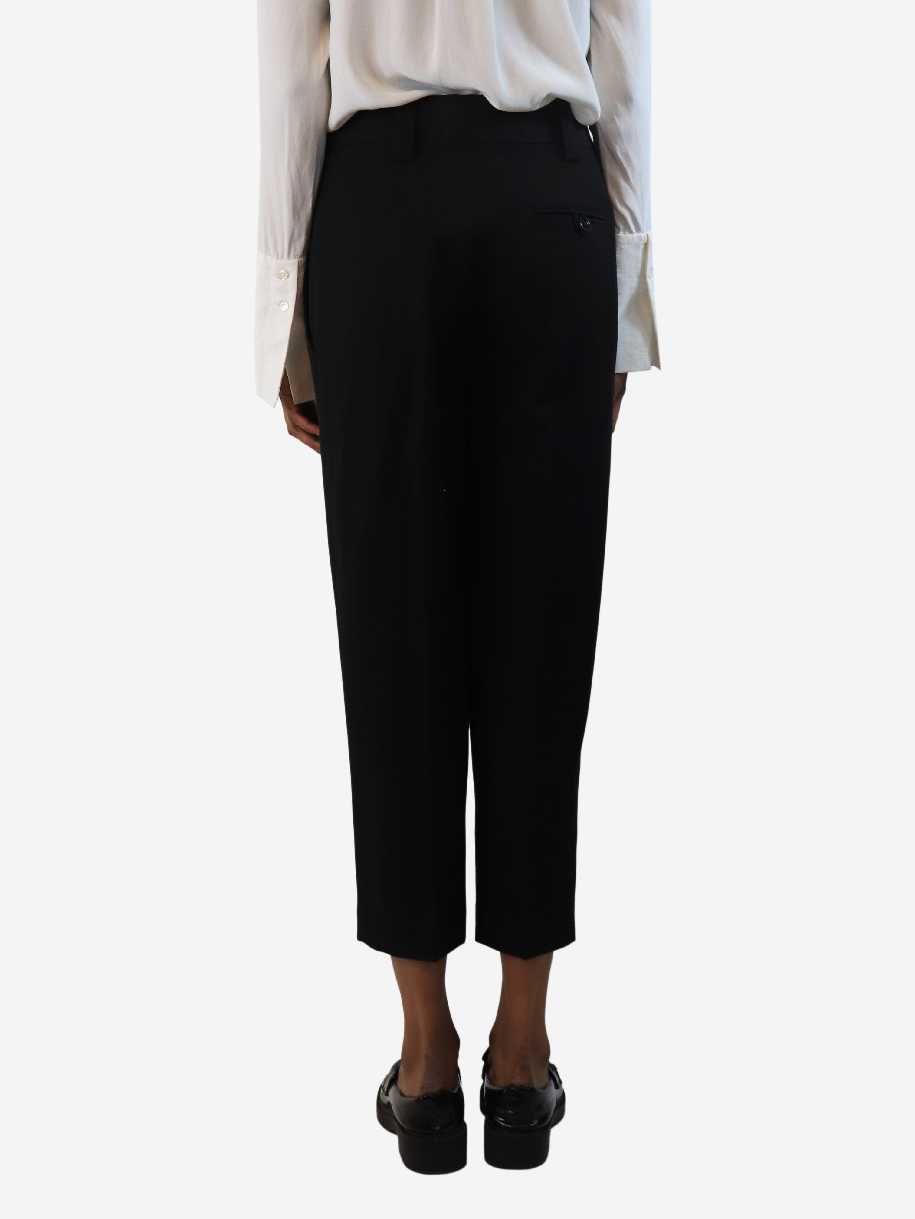 Black cropped wool trousers - size UK 6 Trousers Acne Studios 
