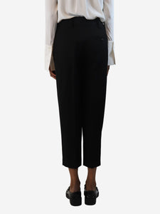 Acne Studios Black cropped wool trousers - size UK 6